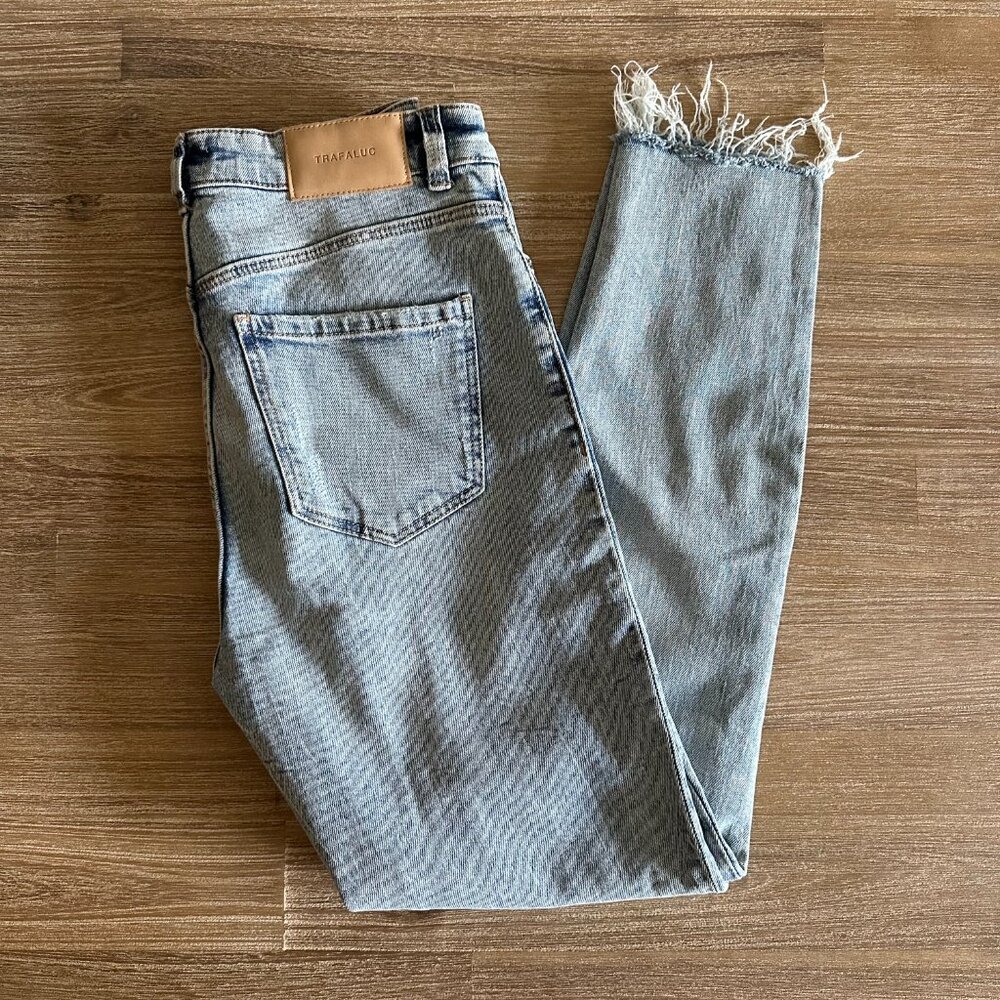 High Rise Skinny Jeans Womens Size 6 Light Wash Distressed Knee